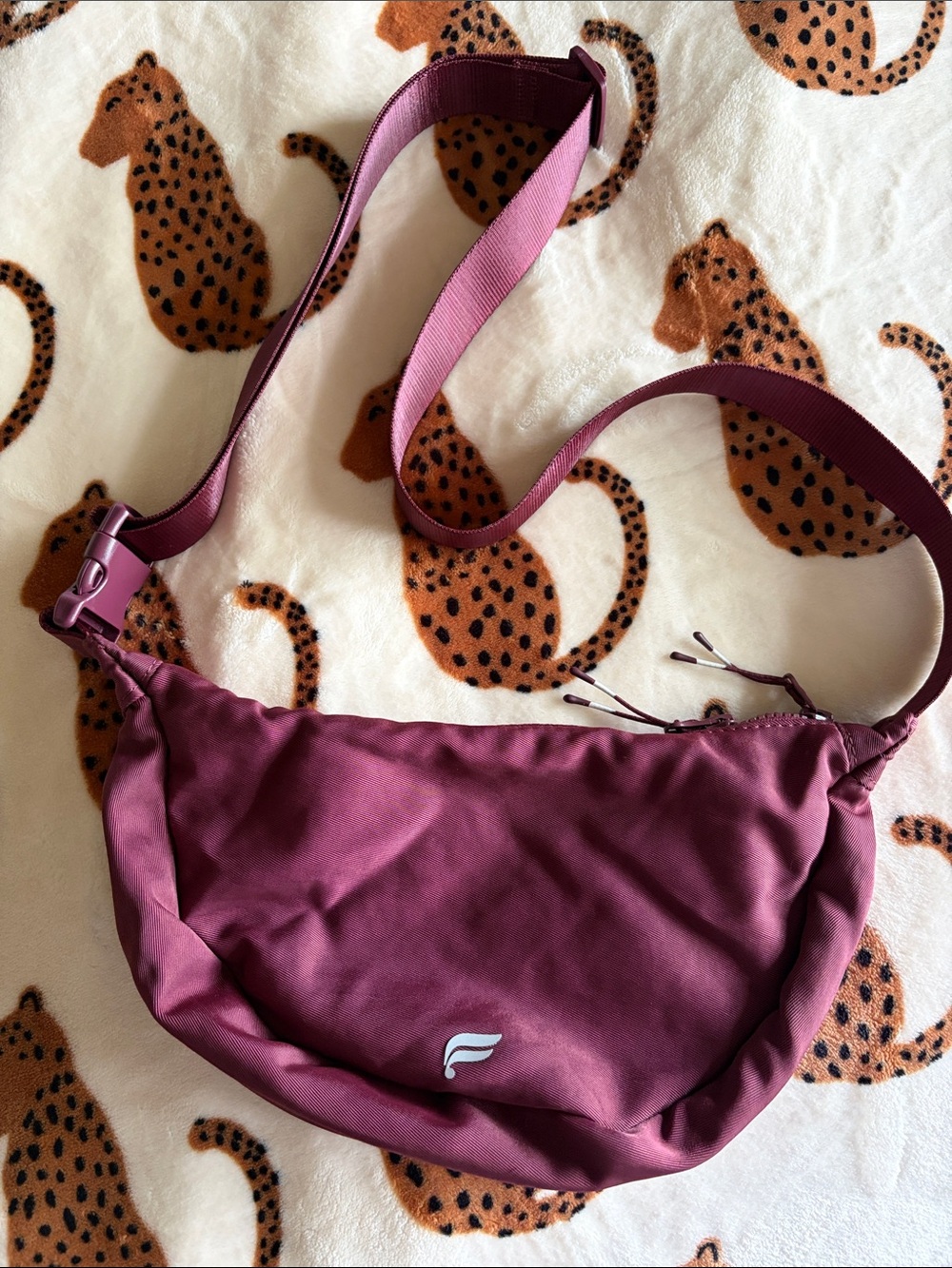 Fabletics Maroon Crossbody Sling Bag